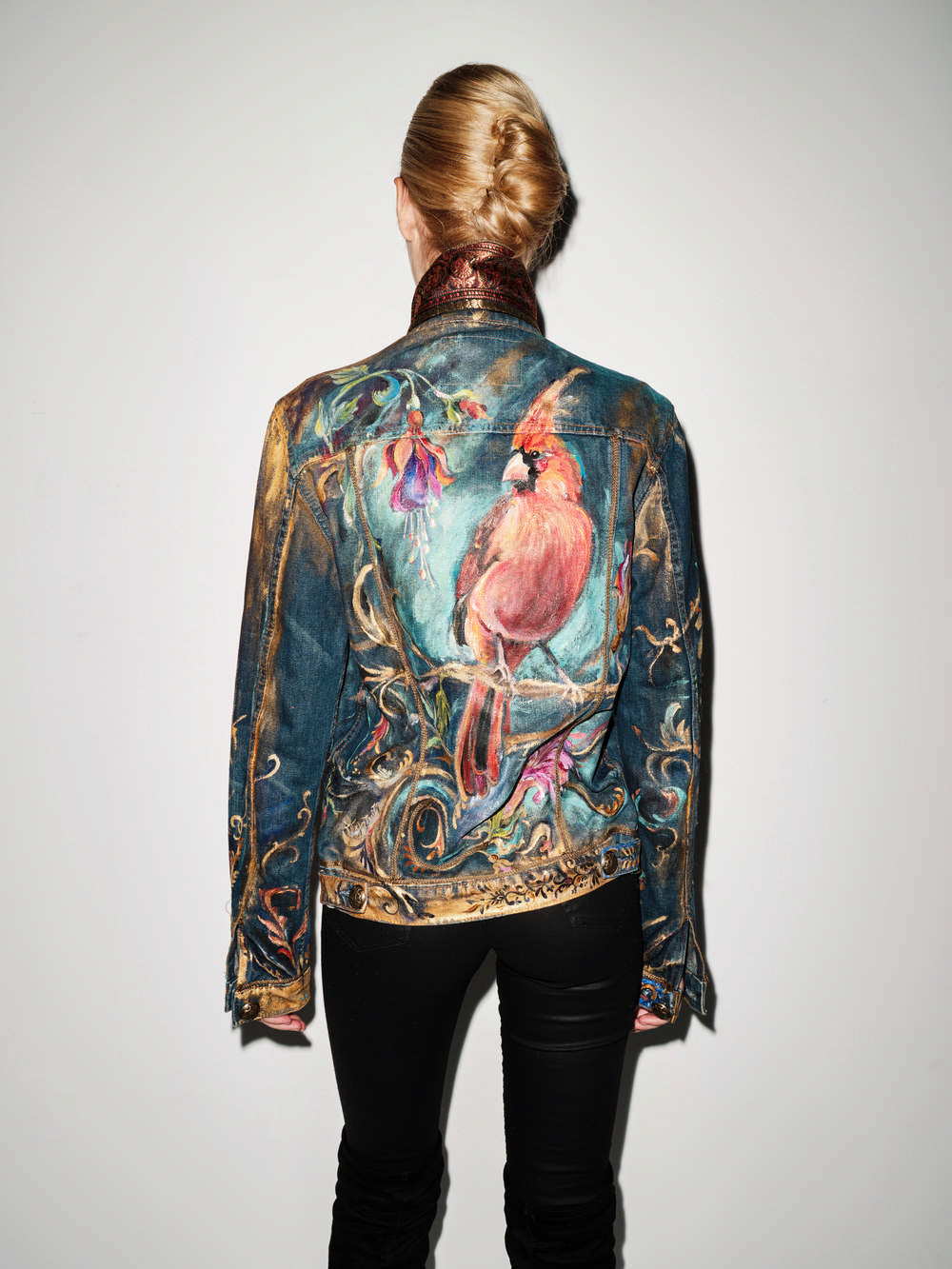 Hand painted denim jacket