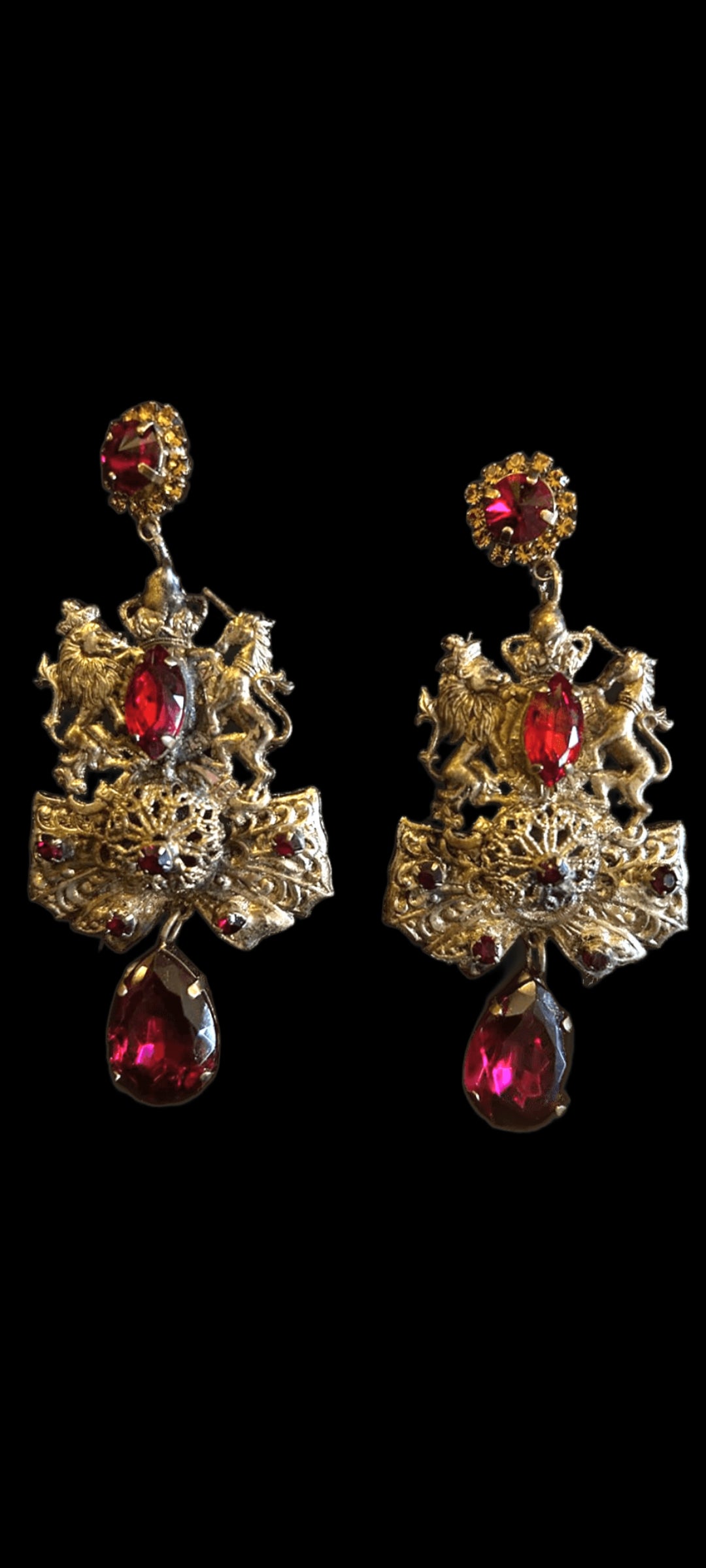 Dassios Handmade Earrings with Colorful Crystals