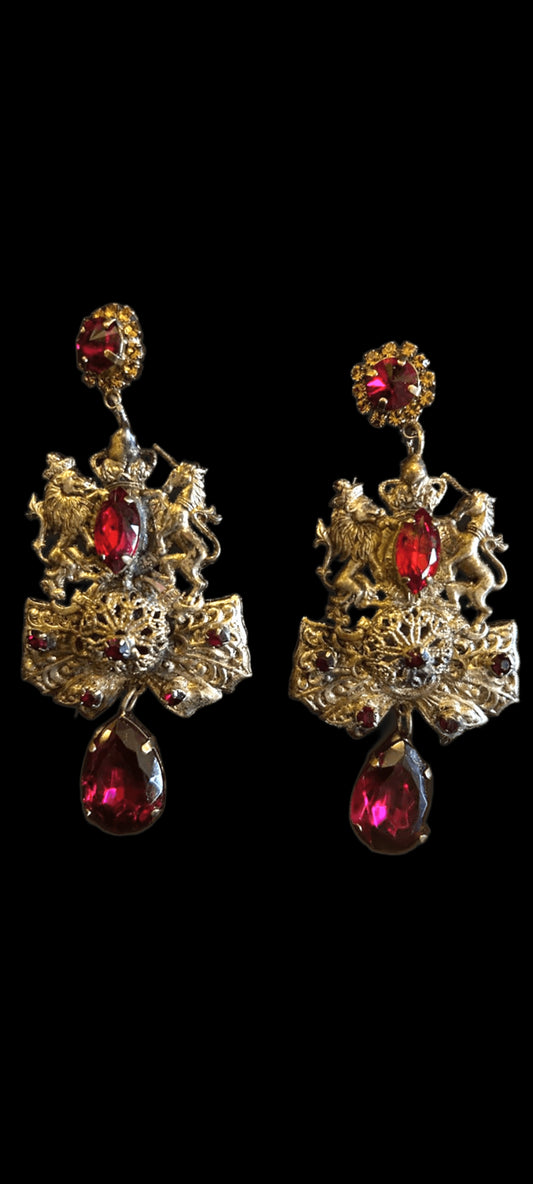 Dassios Handmade Earrings with Colorful Crystals