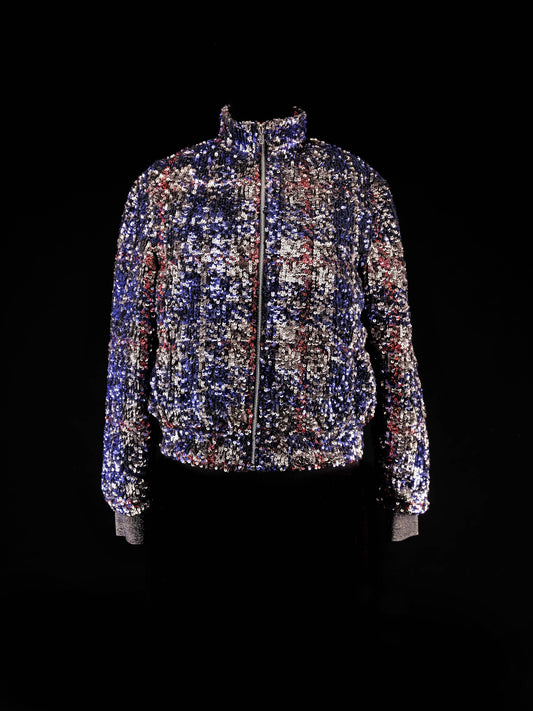 D.388 Sequin bomber jacket