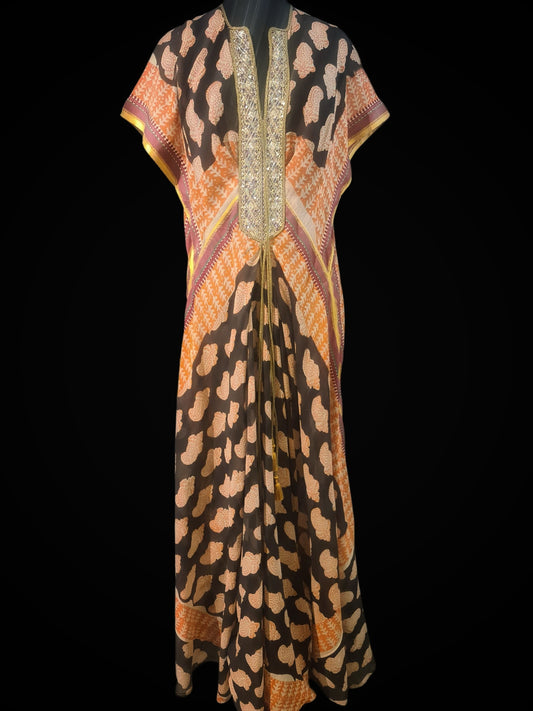 Unique piece handmade dress-caftan